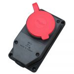 Розетка каучукова стаціонарна 1KMPT 3Р+РЕ 25А IP44