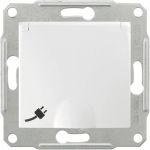 Розетка с заземл., шторк. и крышкой, белая Sedna Schneider Electric SDN3100121