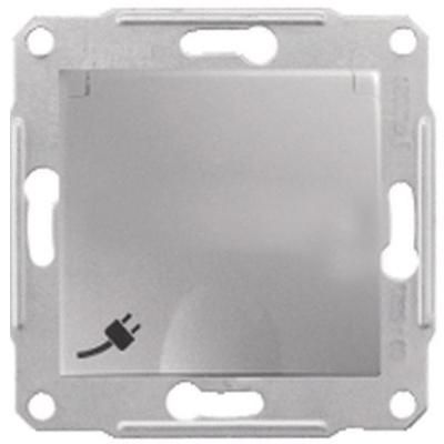 Розетка с заземл, шторк. и крышкой, алюминий Sedna Schneider Electric SDN3100160