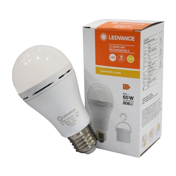 Лампа акумуляторна Osram Led 8W 2700K 806Lm Е27 A60 груша