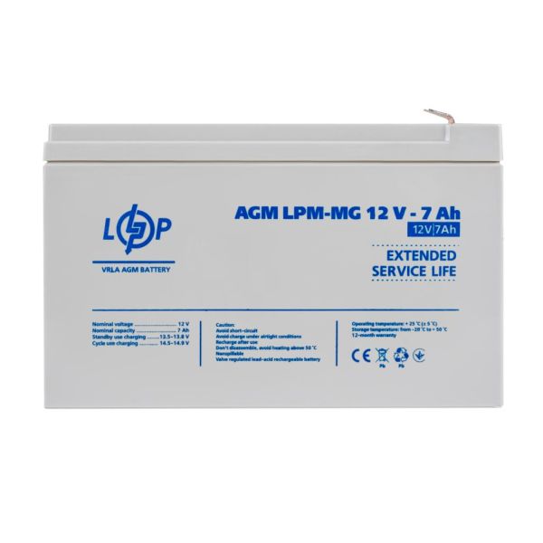 Аккумулятор мультигелевый AGM LP LogicPower LPM-MG 12V - 7Ah