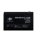 Аккумулятор свинцово-кислотный AGM LP LogicPower LPM 12V - 7.2Ah