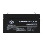 Аккумулятор свинцово-кислотный AGM LP LogicPower LPM 6V - 1.3Ah