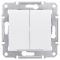 Выключатель двухклавишный белый Sedna Schneider Electric SDN0300121
