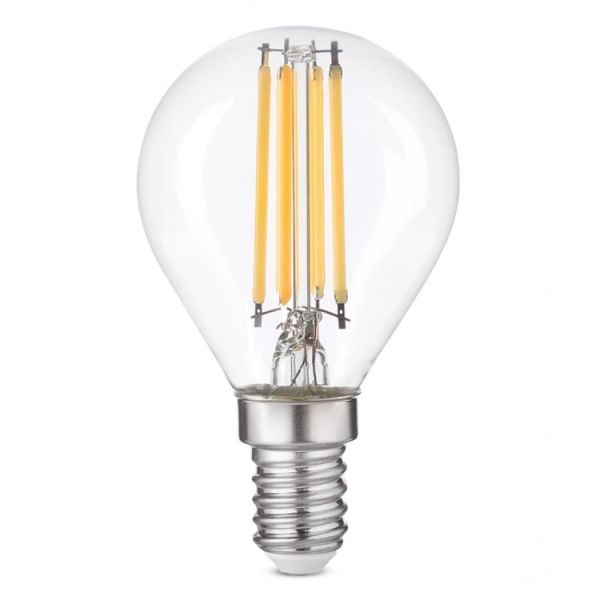 Лампа Feron led 5.4W 4000K 865Lm E14 G45 230V шар филамент