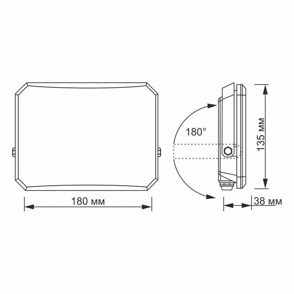LED прожектор VIDEX F3 50W 5000K 220V Black (VLE-F3-0505)