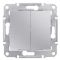 Выключатель двухклавишный алюминий Sedna Schneider Electric SDN0300160
