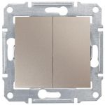 Выключатель двухклавишный титан Sedna Schneider Electric SDN0300168