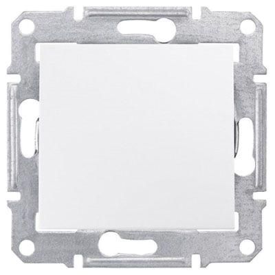 Переключатель одноклавишный проходной, белый Sedna Schneider Electric SDN0400121
