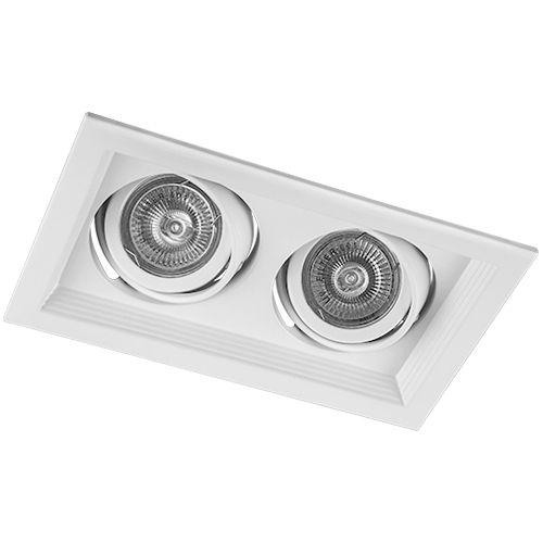 Карданний LED світильник DLT202 2хMR16/G5.3 білий поворотний Feron