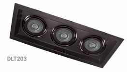 Карданний LED світильник DLT203 3хMR16/G5.3 чорний поворотний Feron