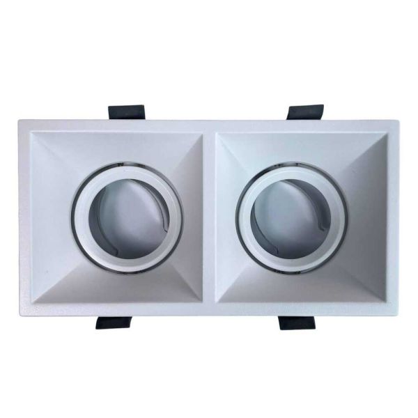 Світильник точковий вбудований Violux Torino-2L 2х35W GU10 220V IP20 прямокутник білий