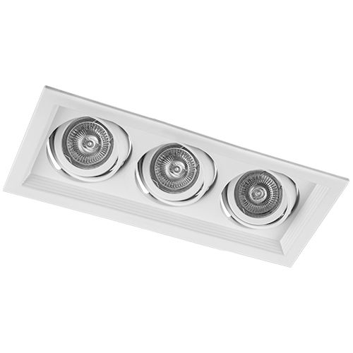 Карданний LED світильник DLT203 3хMR16/G5.3 білий поворотний Feron