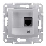 Розетка компьютерная RJ45, кат.5е, UTP алюминий Sedna Schneider Electric SDN4300160