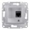 Розетка компьютерная RJ45, кат.5е, UTP алюминий Sedna Schneider Electric SDN4300160
