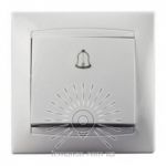 Кнопка звонка белая Sakura Lemanso LMR1010