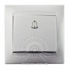 Кнопка звонка белая Sakura Lemanso LMR1010