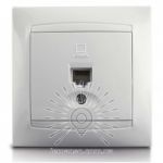 Розетка компьютерная белая Sakura Lemanso LMR1028