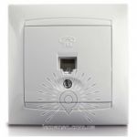 Розетка телефонная белая Sakura Lemanso LMR1025