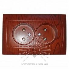 Розетка двойная вишня Sakura Lemanso LMR1522