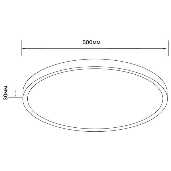 Світильник LED MILLENNIUM 44W 5000K коло чорний Violux
