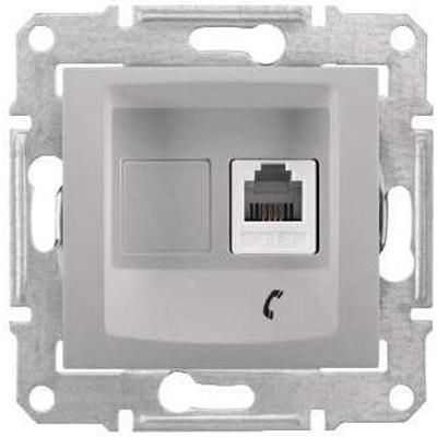 Розетка телефонная RJ11, алюминий Sedna Schneider Electric SDN4101160