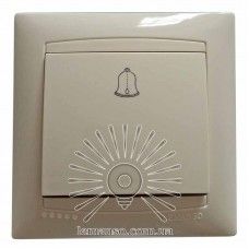 Кнопка звонка кремовая Sakura Lemanso LMR1110