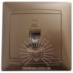 Розетка компьютерная золото Sakura Lemanso LMR1228