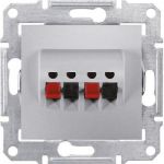 Аудиорозетка двойная алюминий Sedna Schneider Electric SDN5400160