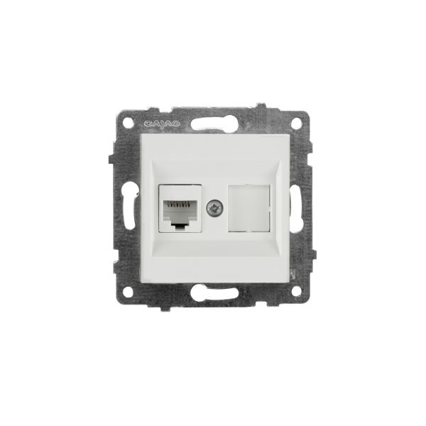 Механизм розетки компьютерной (CAT6) Ovivo Grano белый