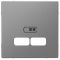 Панель для USB розетки Merten D-Life MTN4367-6036 Нержавеющая сталь