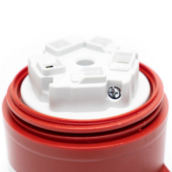 Розетка силовая каучук TP electric переносная 32А-5 (3Р+N+РЕ) IP44 серый красный