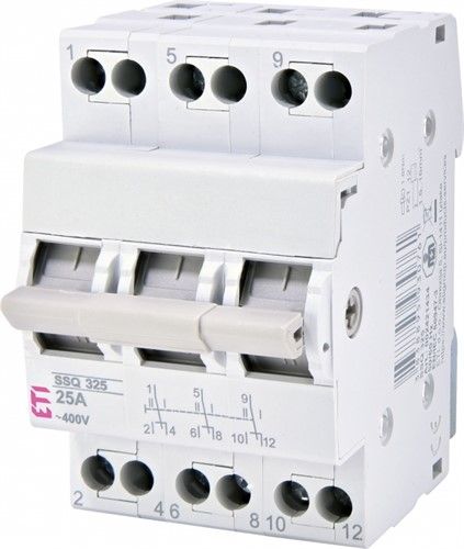 Перемикач |-О-||  3-пол., 40А/400В, 3м, ETI SSQ340
