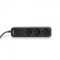 Мережевий подовжувач VIDEX ONCORD з/з 3п 3м (3x1.5мм) з кнопкою Black