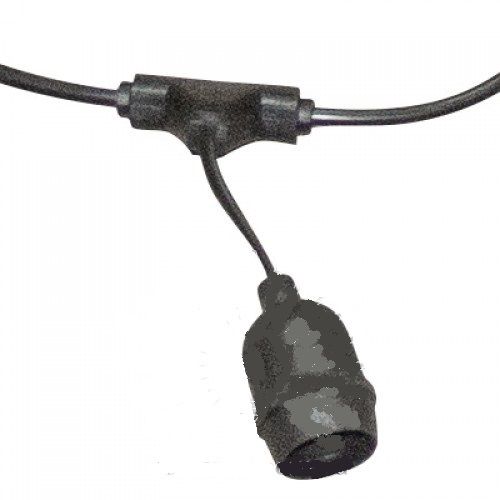 Гирлянда соединительная IP65 40хE27 Lemanso LMA8014 кабель 10м вилка IP44 черная