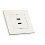 Розетка USB 2.0 port 5V DC max 2.1A белая Mutlusan RITA