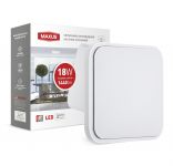 Настінно-стельовий світильник Квадрат 18W 4100K LCL MAXUS (1-MAX-01-LCL-1841-S)