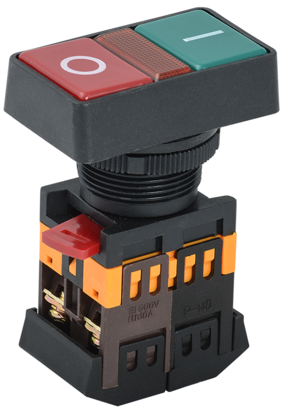 Кнопка РPВВ-30N "I-0" d30мм неон/240В 1з+1р IEK BBD20-PPBB-K51