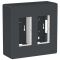 Блок unica system + открытая установка 2х4 Антрацит NU122454 Schneider Electric