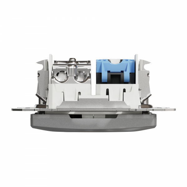 Розетка RJ45 категорія 6 UTP -TV Алюміній Sedna Design Schneider Electric SDD113469T