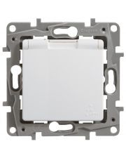 Розетка 2к+заземлення вологозахищена з кришкою ip44 білий Etika Legrand 672232