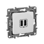 Розетка заряд. 2хusb білий Etika Legrand 672294