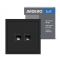 Розетка компьютерная двойная Ardero Soft механизм ER152PC-B черный