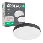 Світильник накладний Ardero led al807 6Вт 5000К 480Лм IP40 чорний