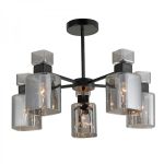 Світильник люстра Ardero BL1150-1 Olivia 5хЕ14 під лампу скло чорний