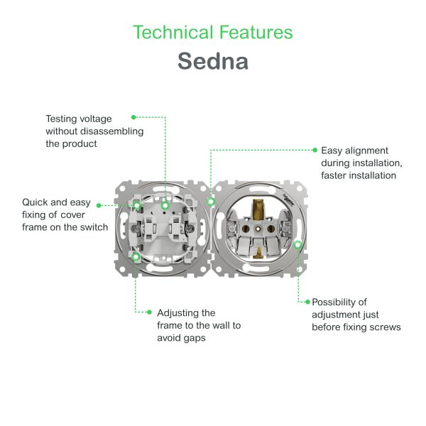 Двухклавишный выключатель Белый Sedna Design Schneider Electric SDD111105