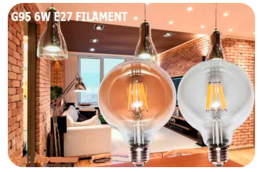 Лампа свiтлодiодна 8W E27 4100K прозора Velmax V-Filament-G95