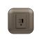 Розетка 1-USB  LOFT мока+черный