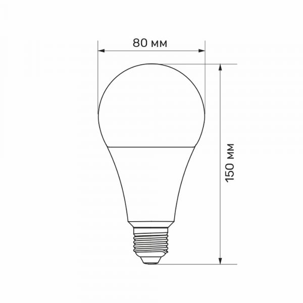 LED лампа TITANUM A80 18W E27 4100K