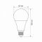 LED лампа TITANUM A80 18W E27 4100K